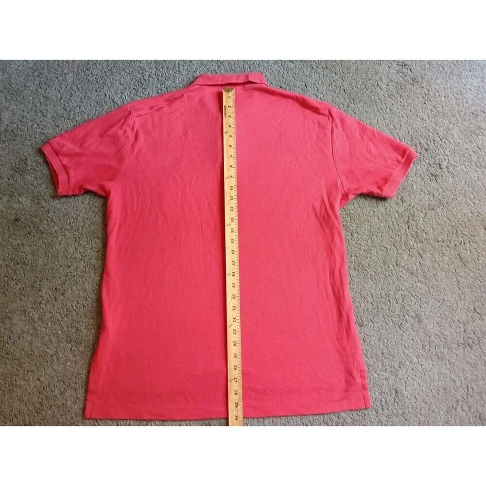 Polo Ralph Lauren Polo Shirt Men’s L Pink Small Horse Cotton Preppy Casual
